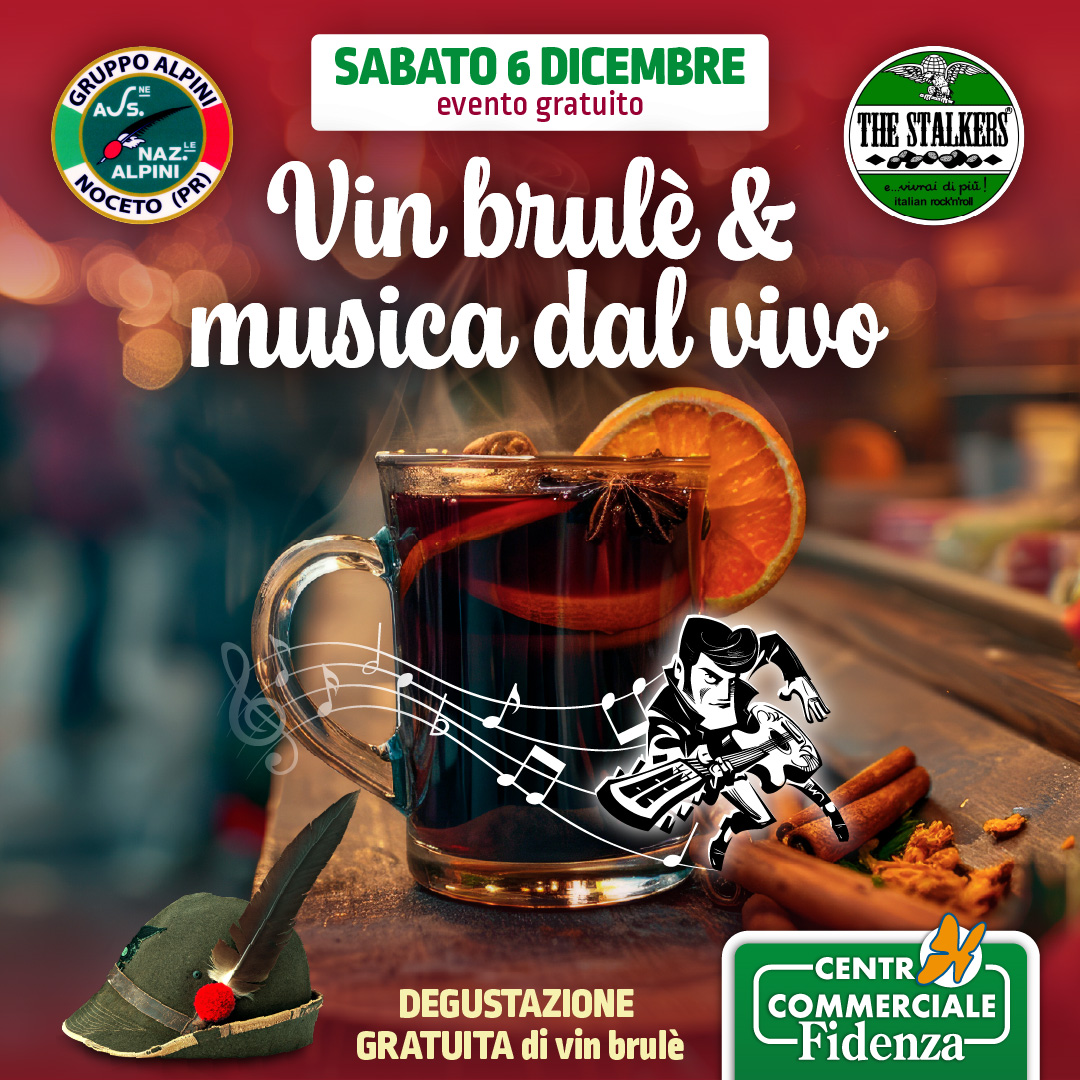Centro Commerciale Euro Torri | sabato 6 dicembre,<br>VIN BRULÈ & MUSICA DAL VIVO