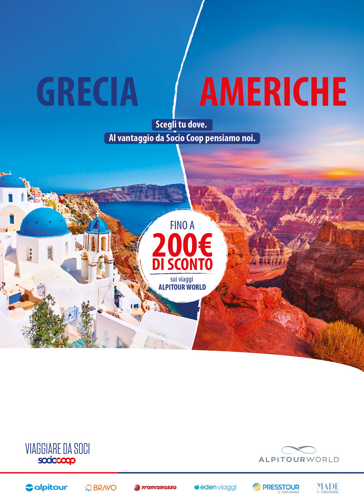 Centro Commerciale Euro Torri | Promozione DA GATTINONI<br>VIAGGIARE DA SOCI<br>con Alpitour World